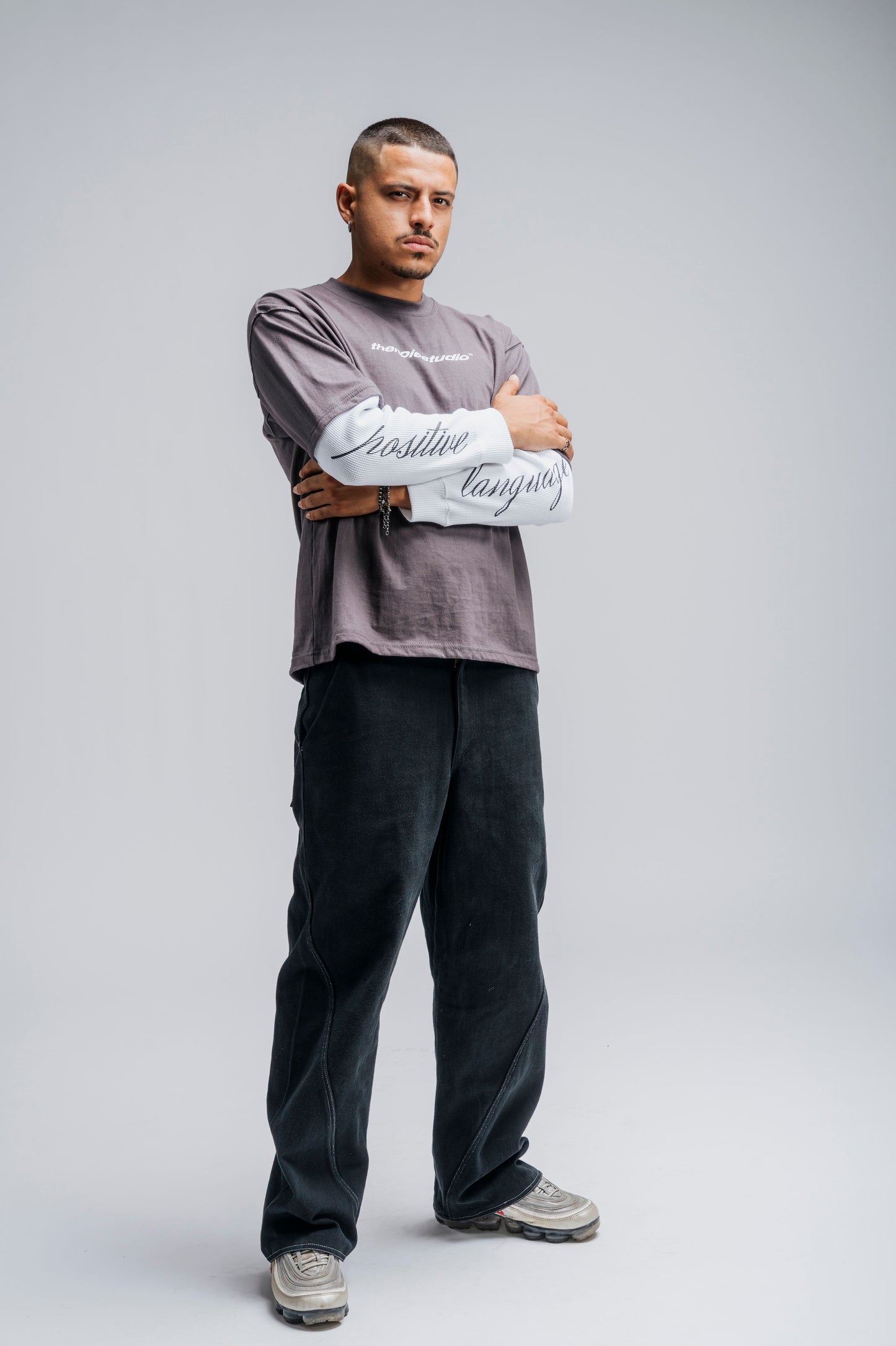 Twist Pants in Black Denim by The Noie Studio