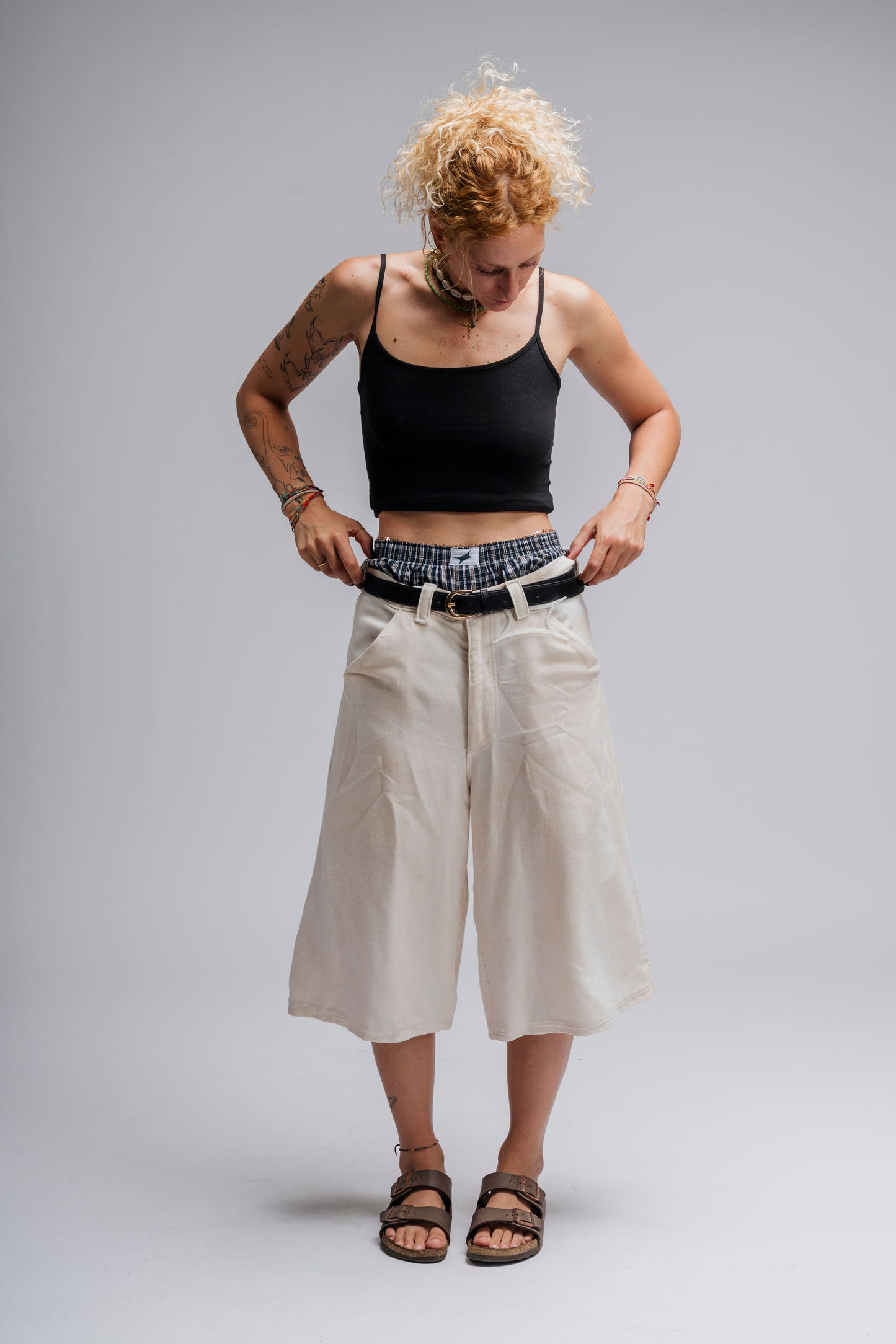 Baggy short Denim Coffee