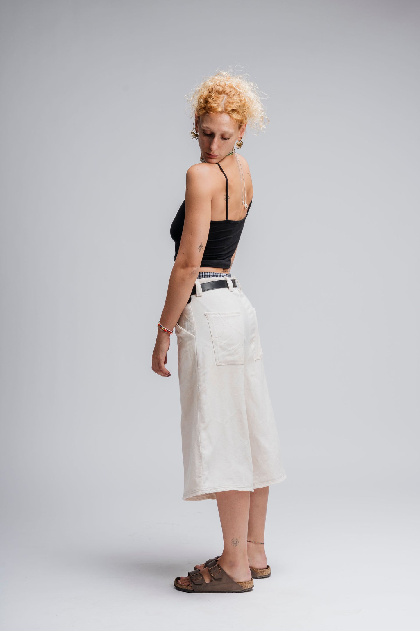 Baggy short Denim Coffee