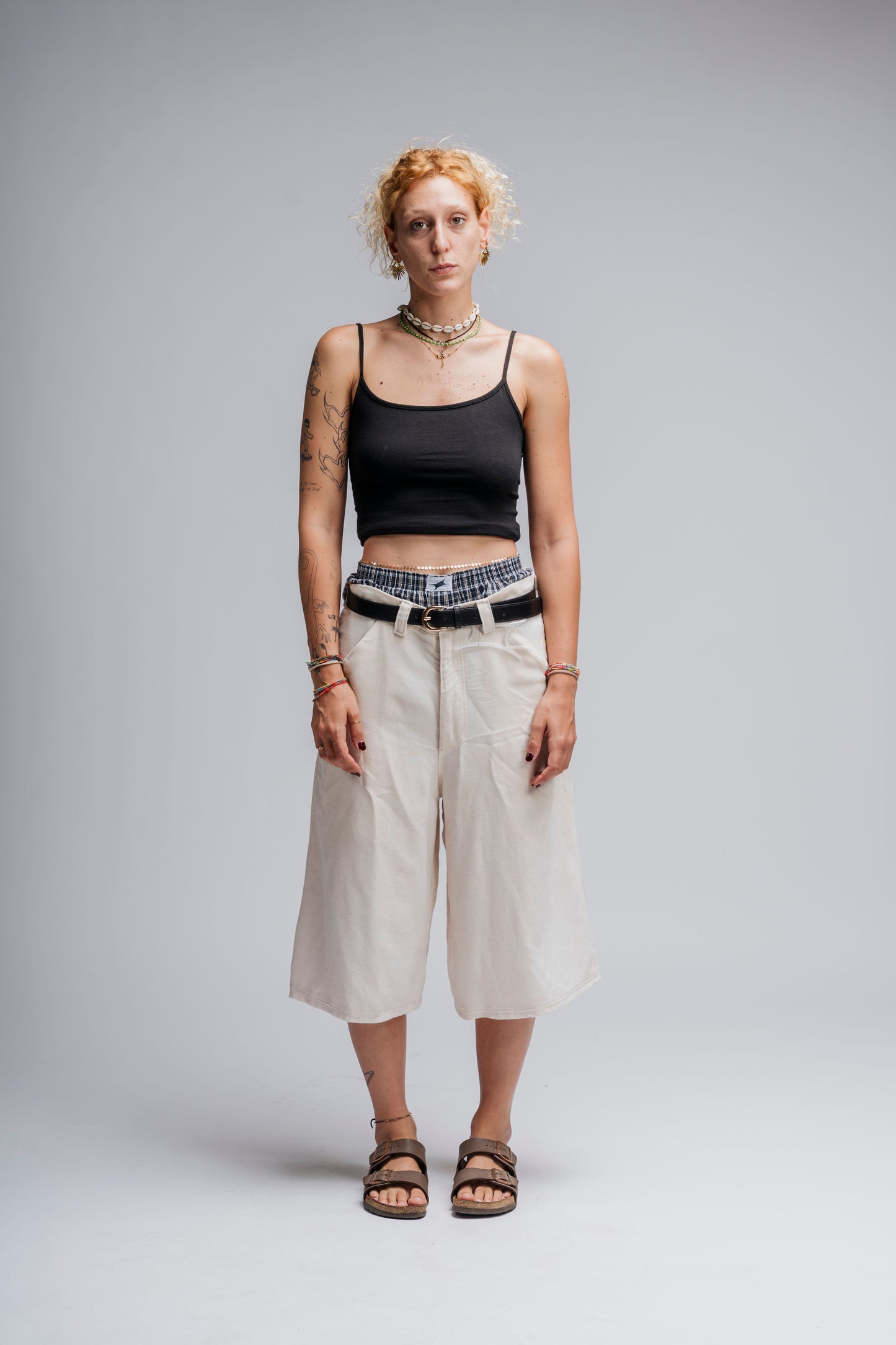 Baggy short Denim Coffee