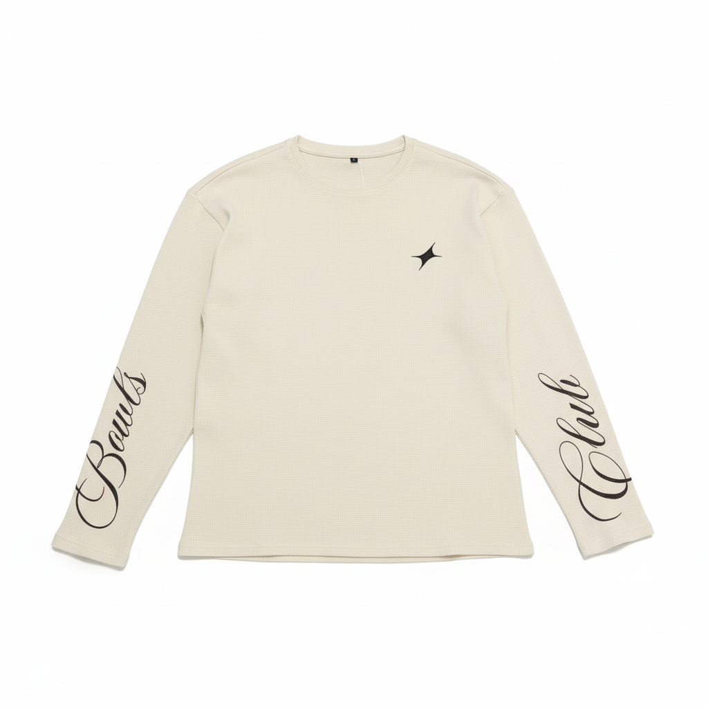 Longsleeve Waffle Bowls Club - Cream