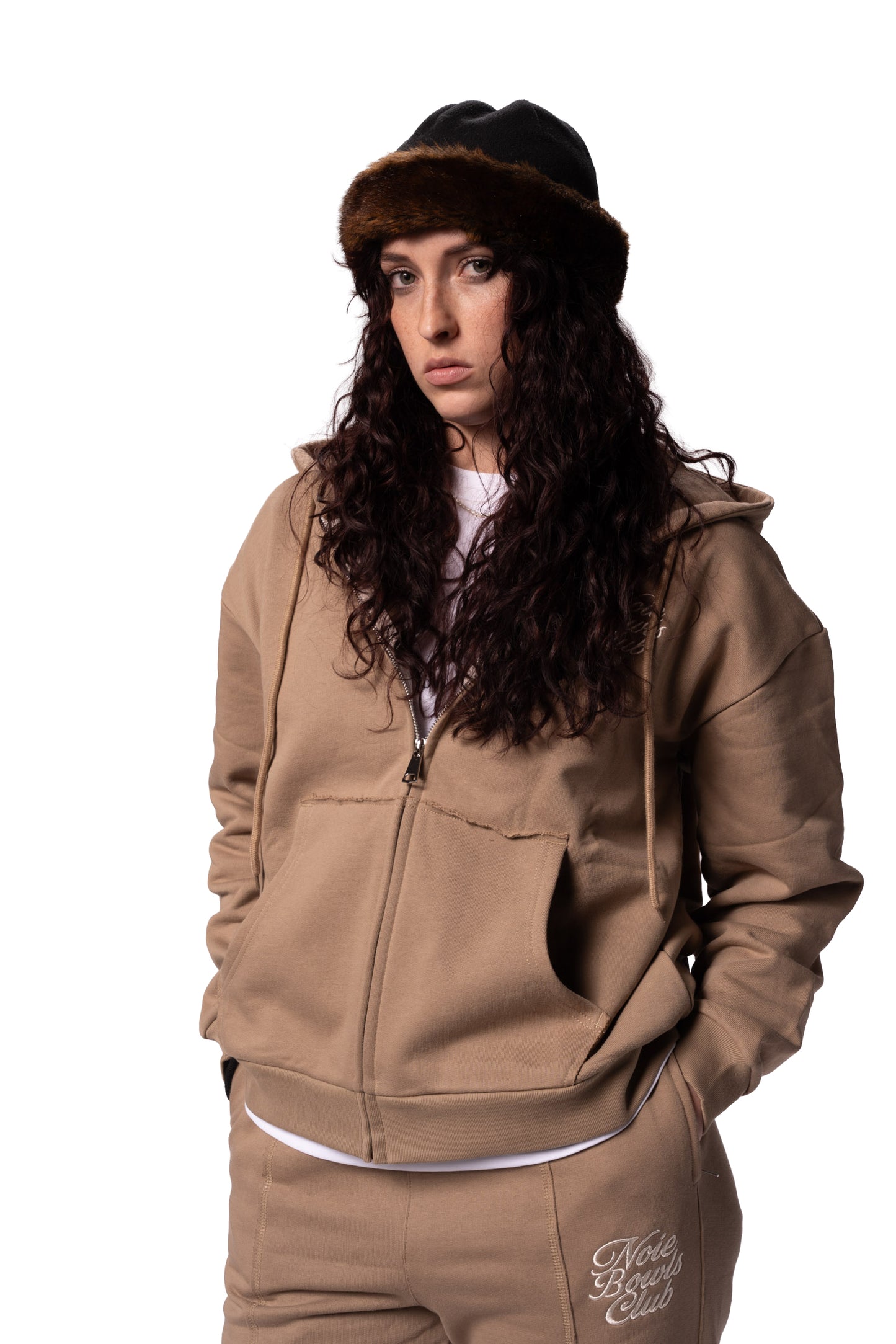 Bowls Club Zip Hoodie - Brown