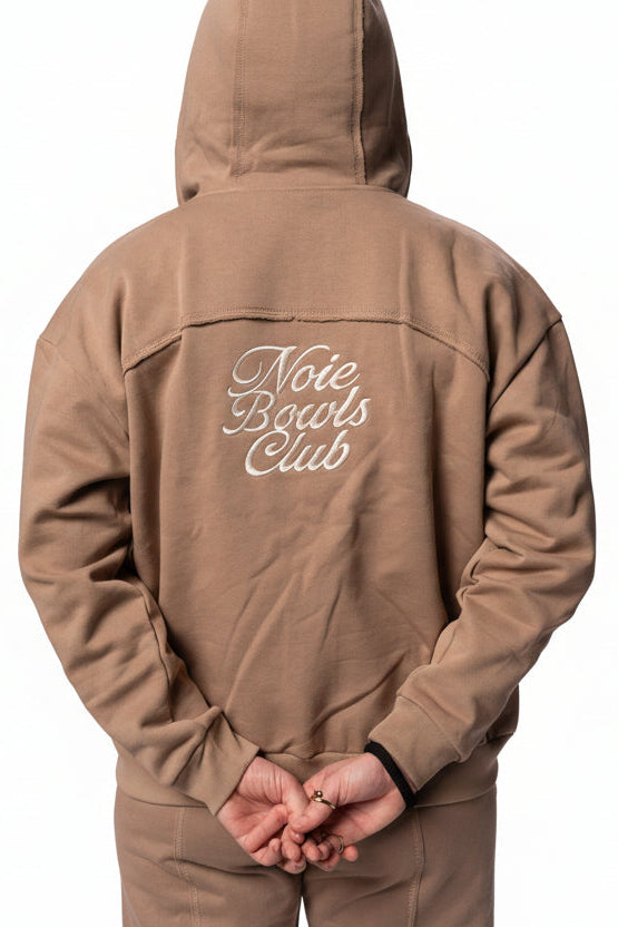 Bowls Club Zip Hoodie - Brown