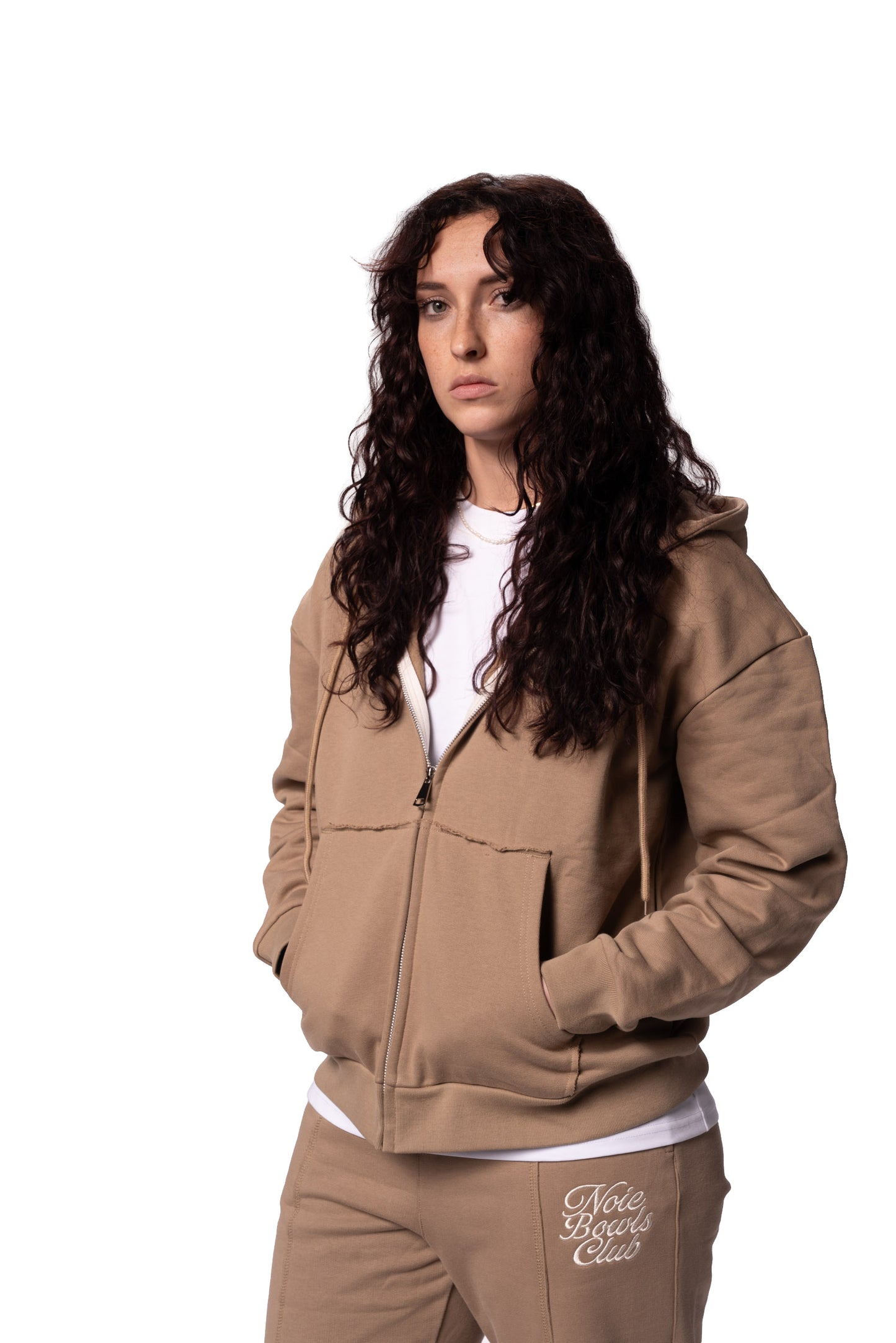 Bowls Club Zip Hoodie - Brown