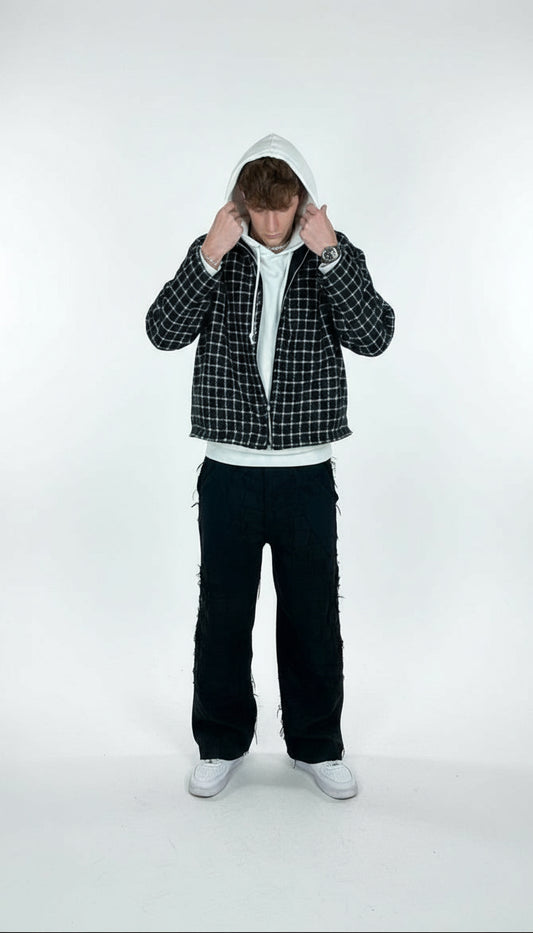 Handmade Painter Jacket - NUNZIA Squared Texture