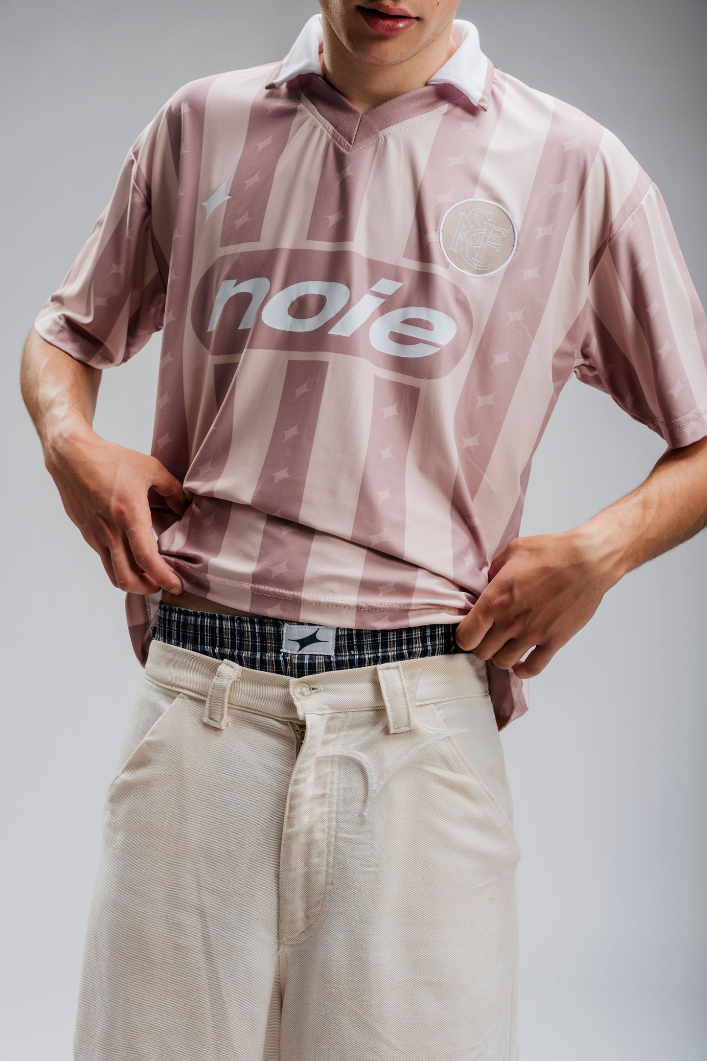 Football Jersey Noie Studio Football Club - Pink stripes