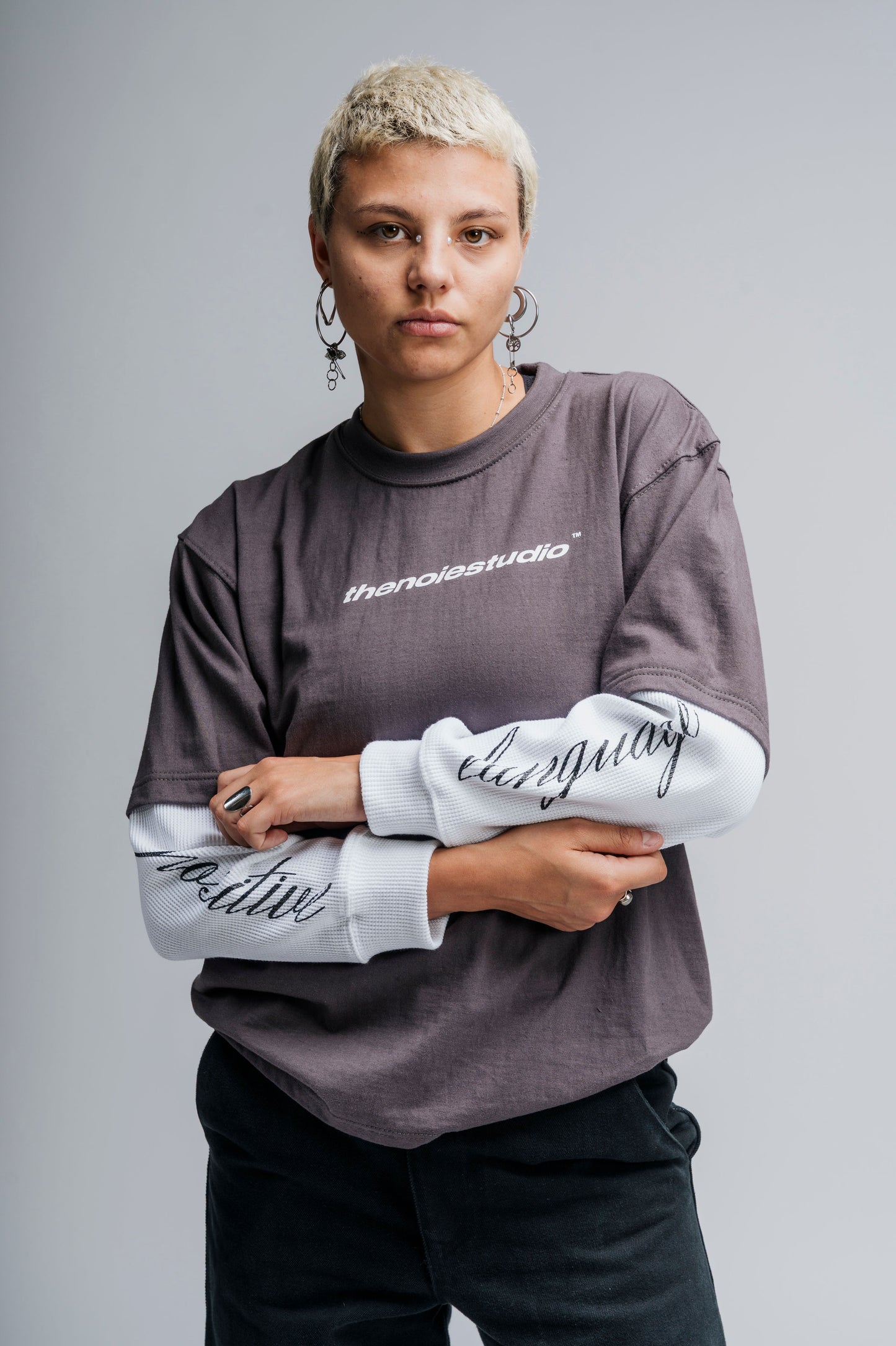 Double sleeves  Noie stars - Grey and Cream