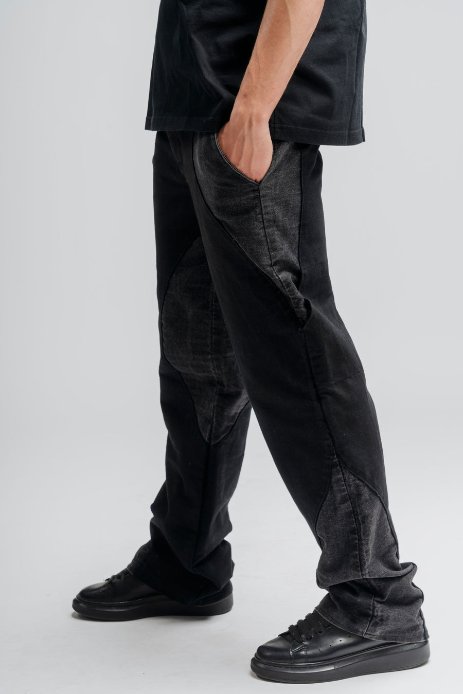 Double Layer Denim Pants by Noie Studio