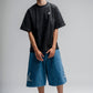 Baggy short in Blue Denim Custom made by Noie Studio