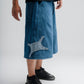 Baggy short in Blue Denim Custom made by Noie Studio