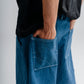 Baggy short in Blue Denim Custom made by Noie Studio