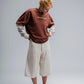 Double sleeves Tee Noie stars - Moka and Cream