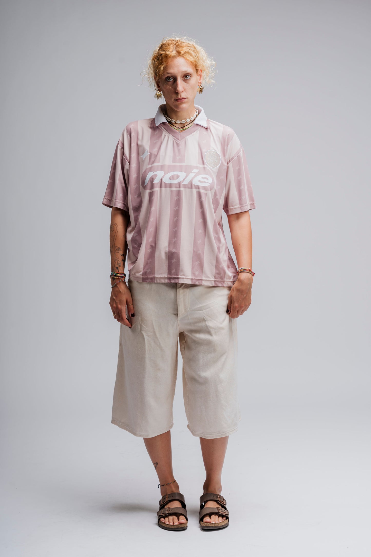 Football Jersey Noie Studio Football Club - Pink stripes