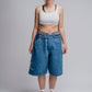 Baggy short in Blue Denim Custom made by Noie Studio