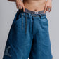 Baggy short in Blue Denim Custom made by Noie Studio
