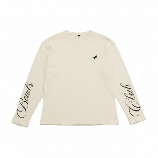 Longsleeve Waffle Bowls Club - Cream
