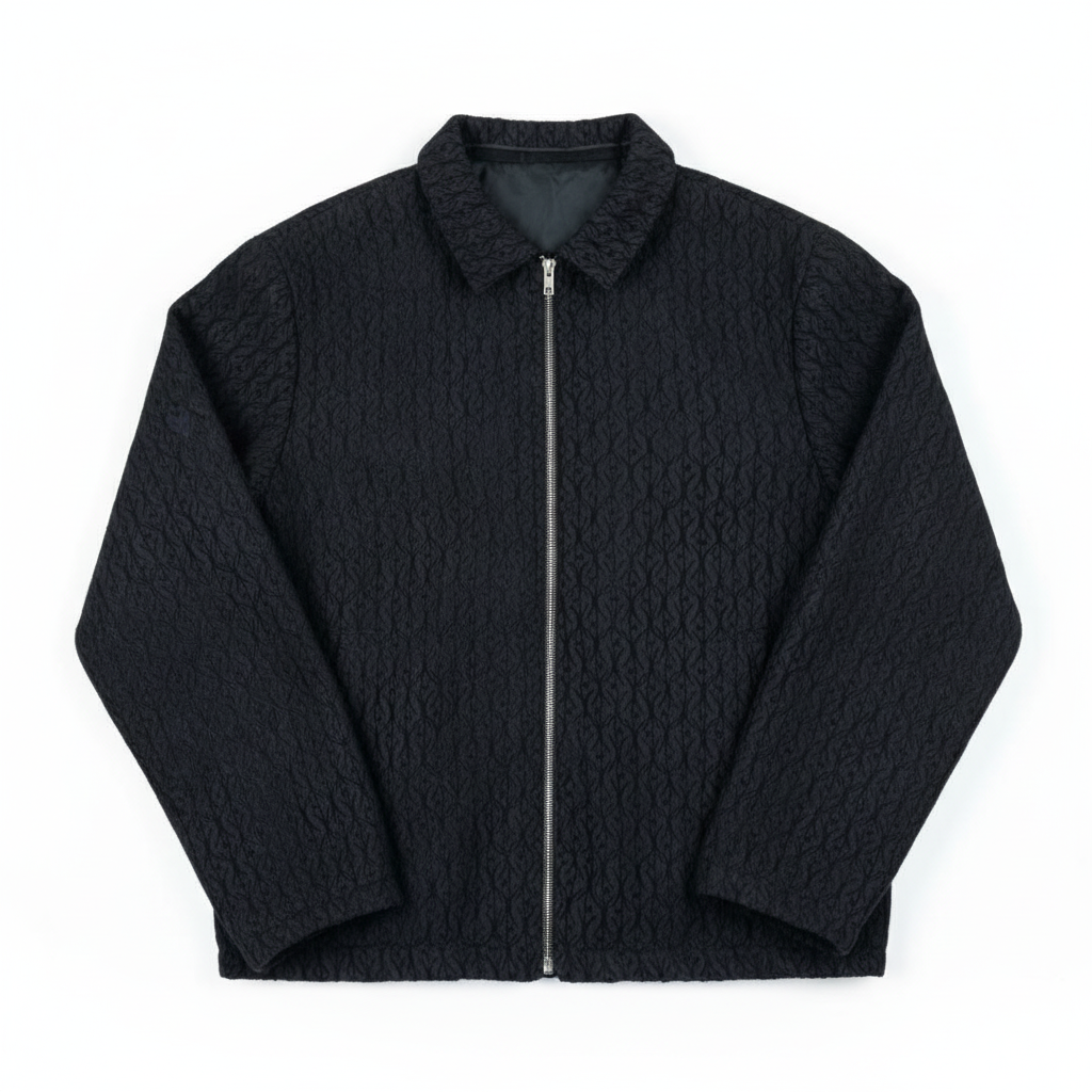 Handmade Painter Jacket - NUNZIA Black texture