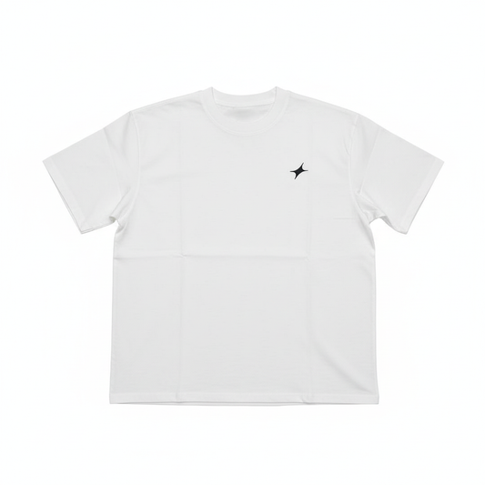 Classic white t-shirt embroidered
