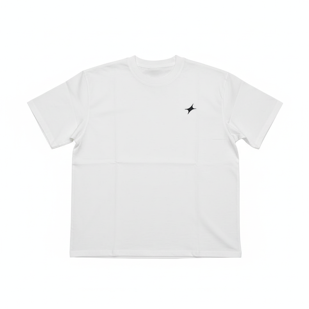 Classic white t-shirt embroidered